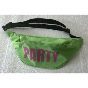 80’s Fanny Pack “PARTY” Neon Green/Pink